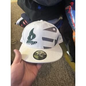 New Era Amp Energy White Fitted Hat 7 1/2